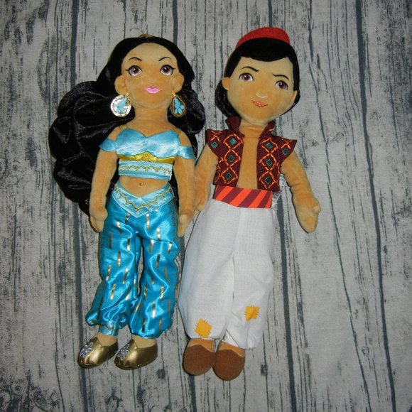 Special Disney Store Alladdin & Jasmine Cloth plush dolls - Picture 1 of 2